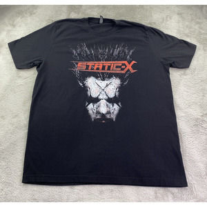 Static-X Shirt Mens 3XL Black Lightweight Y2K Rocker Punk Grunge Metal Band